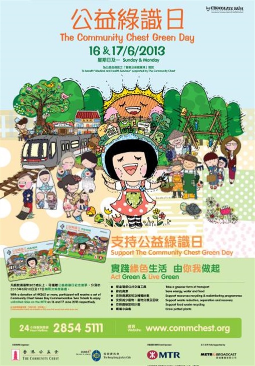 圖1:香港公益金與港鐵合辦「公益綠識日2013」。