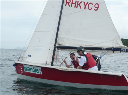 圖7:其中兩位主管周子康(右)及李國強(左)今次已是第二次參加帆船駕駛活動