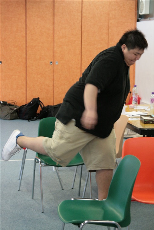 圖6:精英會長員陳沛文一展身手，並「一Take過」成功避開所有機關